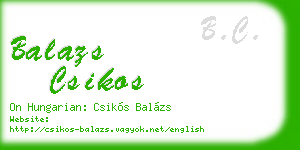 balazs csikos business card